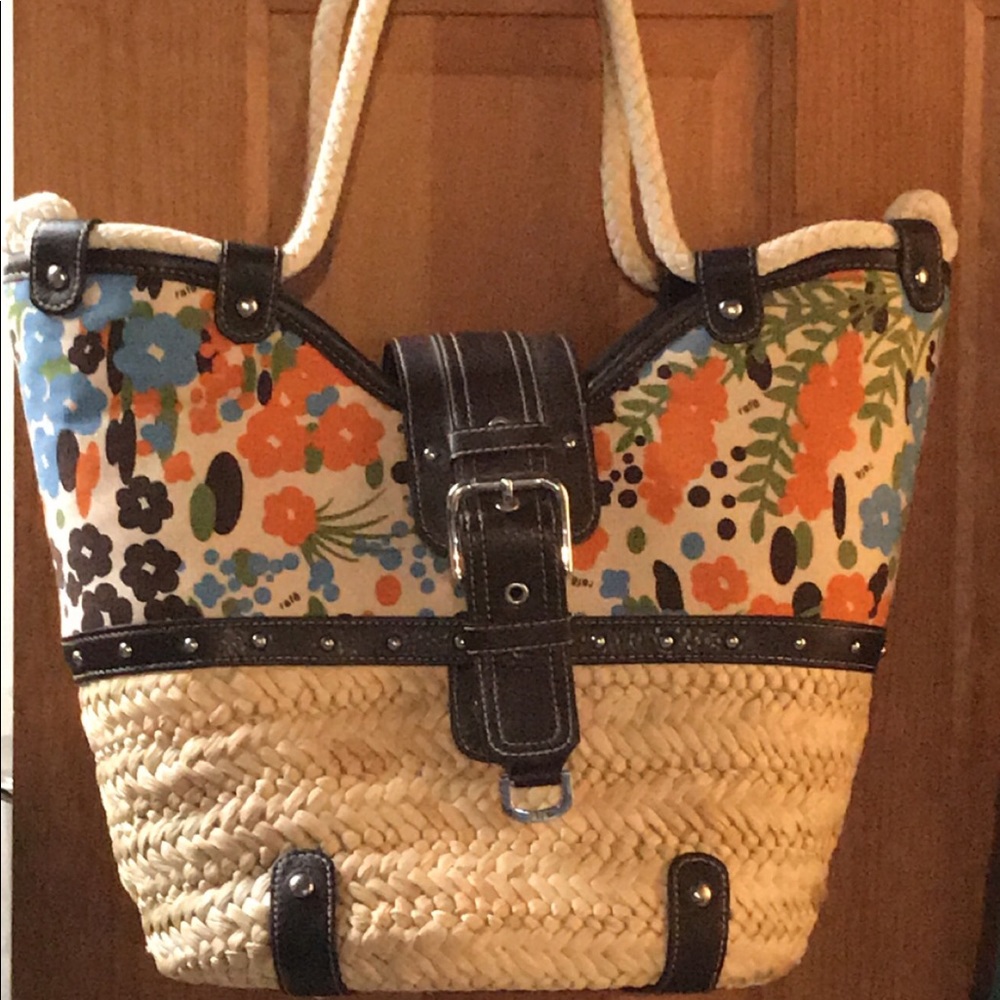 Straw and Canvas Beach Tote by Rafe for Target